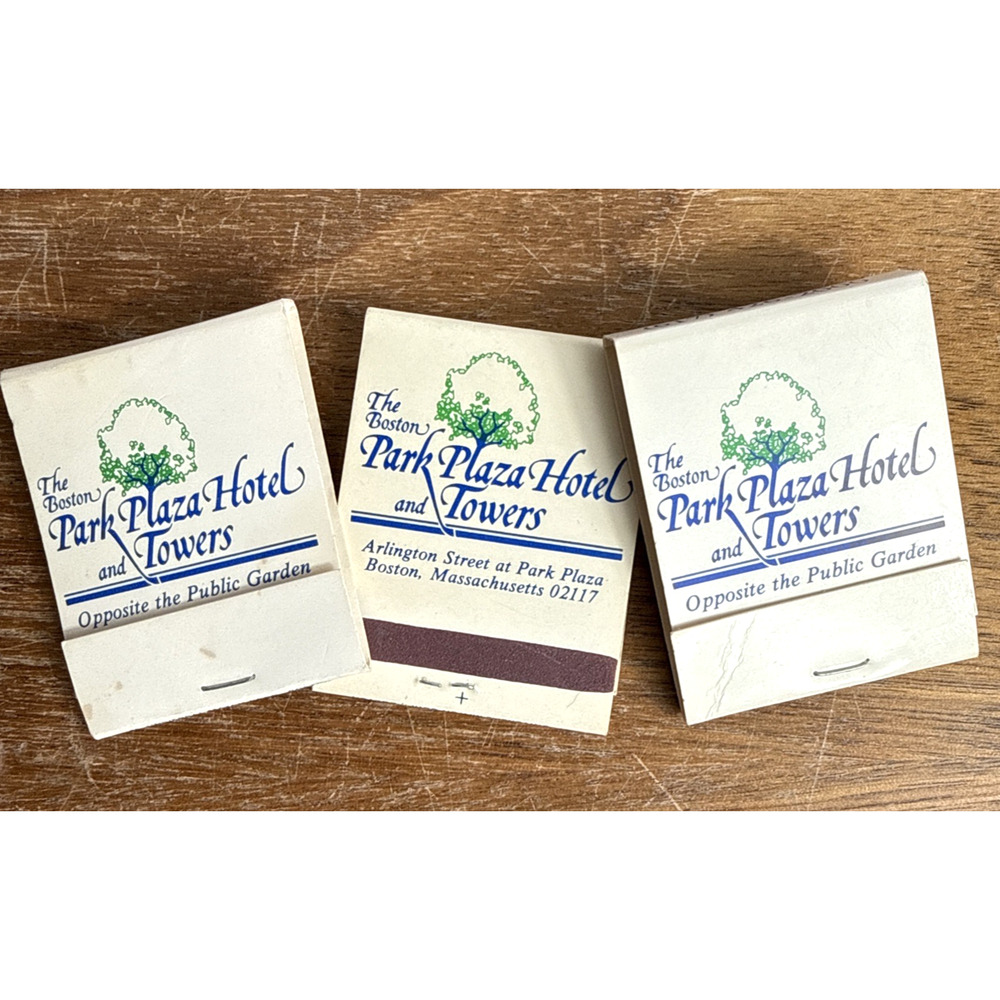 The Boston Park Plaza Hotel Towers Matchbook Lot Massachusetts Hilton Statler